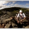 Trail runners compete in an ultra off-road event, part of the Quantum Country Classics Series, in the Oorlogskloof Nature Reserve near Nieuwoudtville, in the Northern Cape, South Africa, RSA